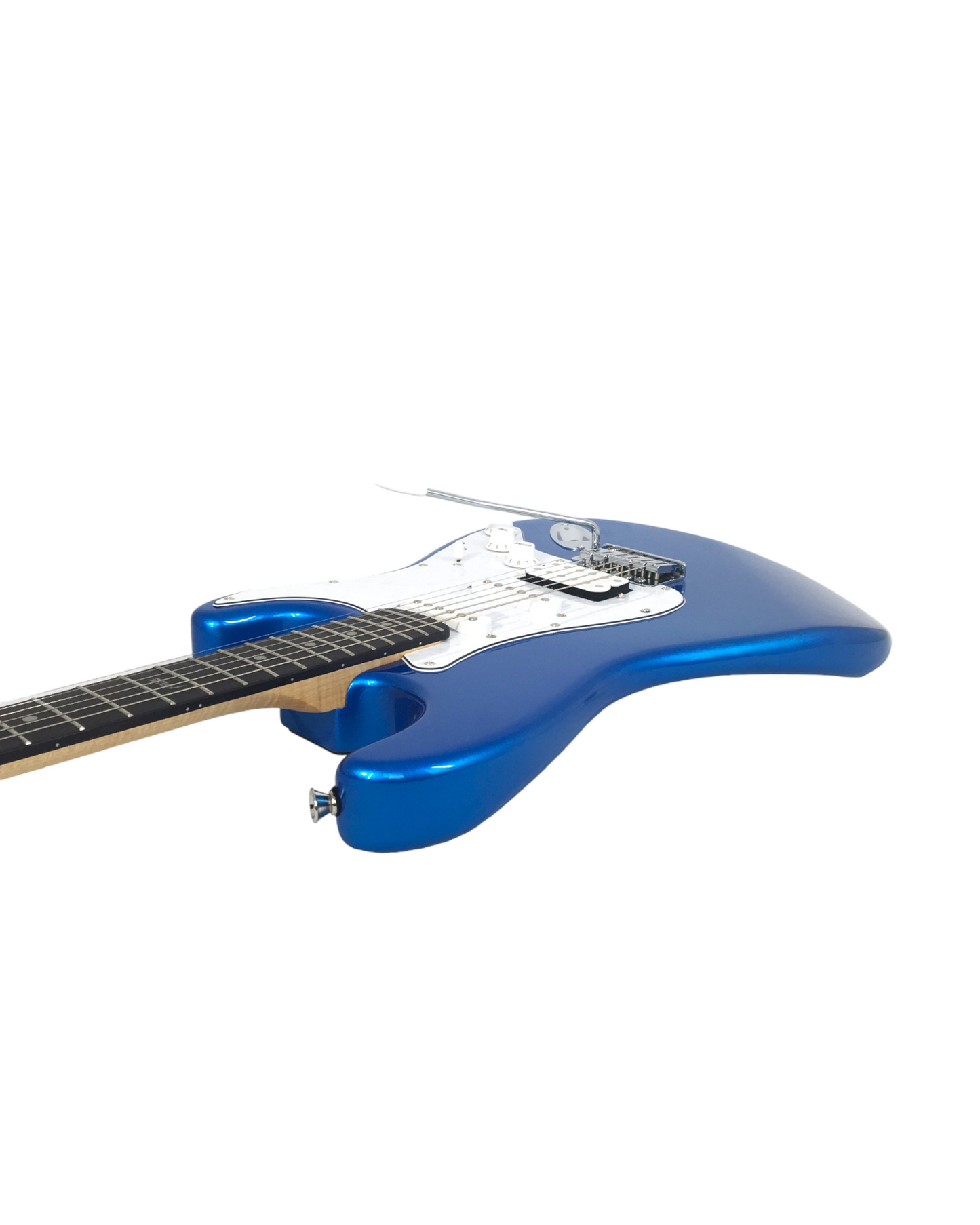 Haze E211 Classic Blue Sapphire/Arctic White HST Electric Guitar Electric Guitar, Amp, Stand Pack!