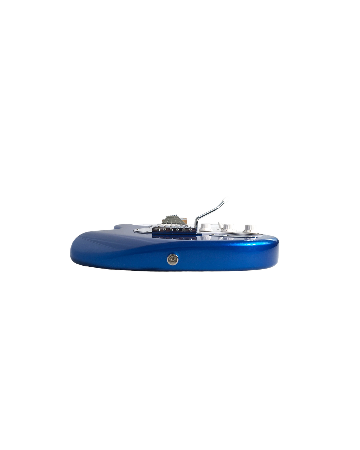 Haze E211 Classic Blue Sapphire/Arctic White HST Electric Guitar Electric Guitar, Amp, Stand Pack!