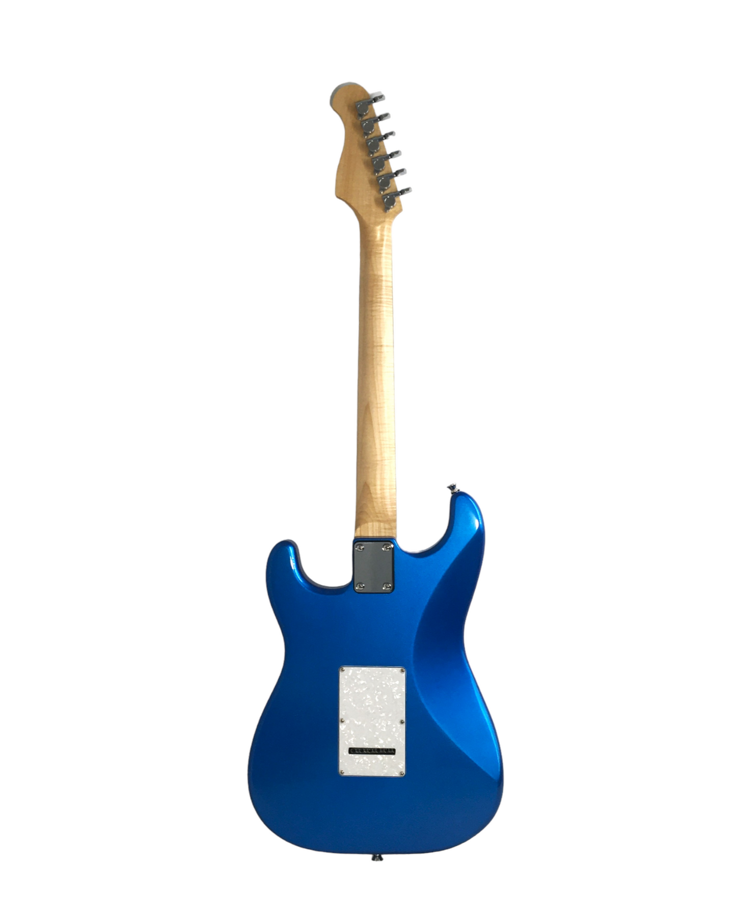 Haze E211 Classic Blue Sapphire/Arctic White HST Electric Guitar Electric Guitar, Amp, Stand Pack!