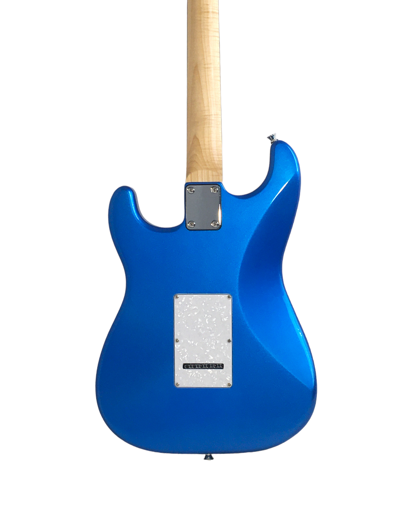 Haze E211 Classic Blue Sapphire/Arctic White HST Electric Guitar Electric Guitar, Amp, Stand Pack!