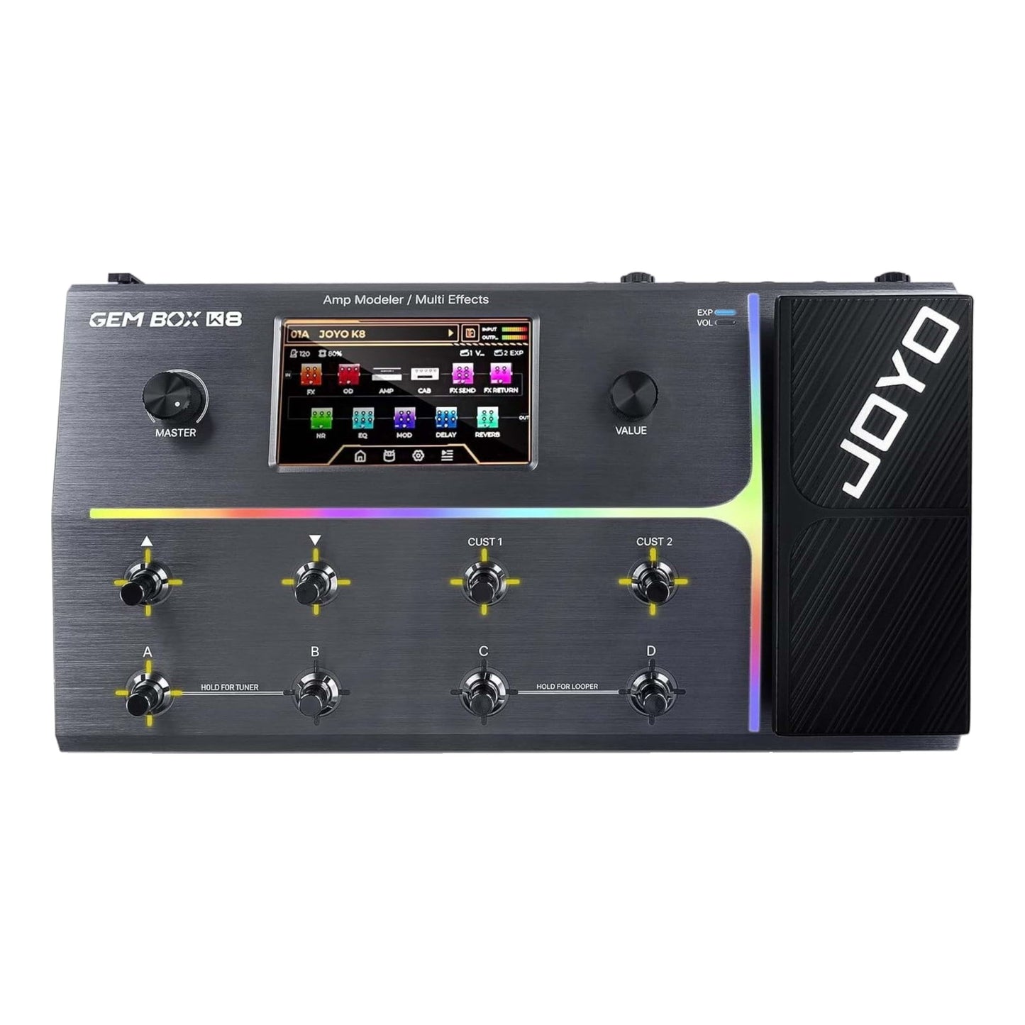 Joyo GEMBOX K8 Guitar Amp Modeller Multi-Effects Processor w/ Built-In USB-C Audio Interface & Expression Pedal - GEMBOXK8