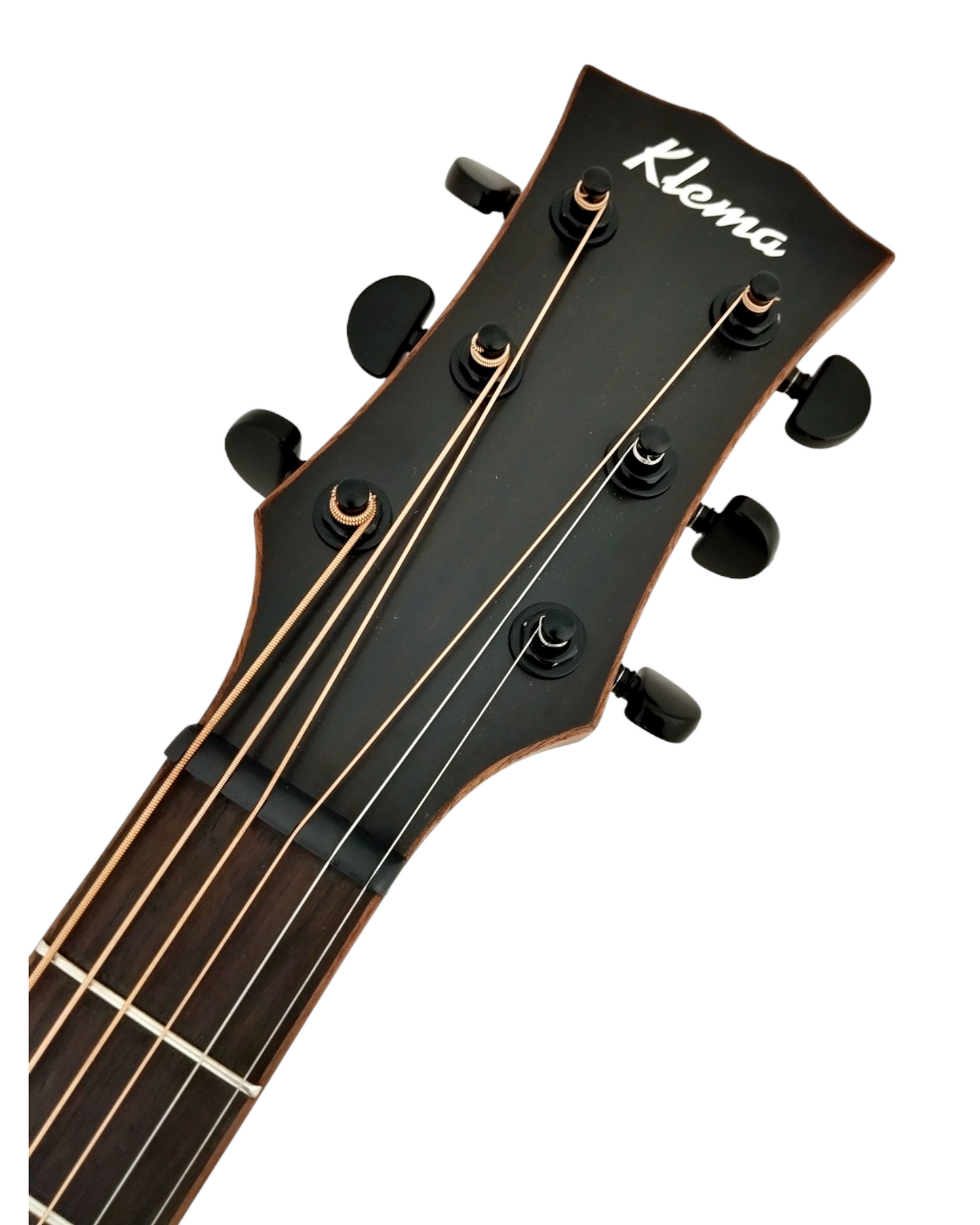 Klema K300DSCE Solid Spruce Sitka Fishman Pickup/Tuner Acoustic Guitar with Hard Case