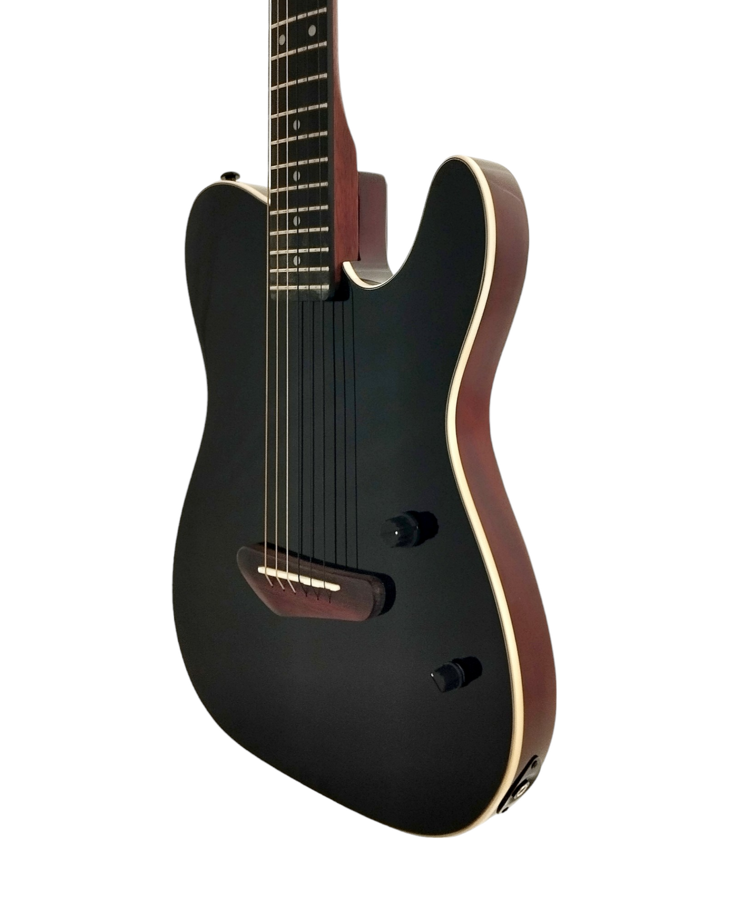 Haze Steel String Piezo Solid Mahogany body HTL Electric Guitar - Black MRE600EQBK