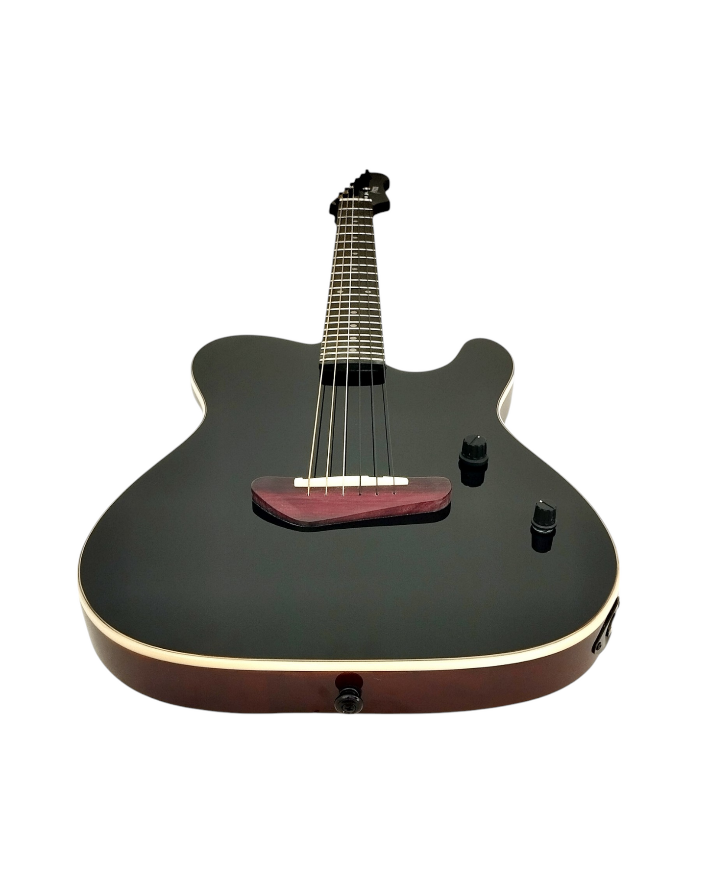 Haze Steel String Piezo Solid Mahogany body HTL Electric Guitar - Black MRE600EQBK