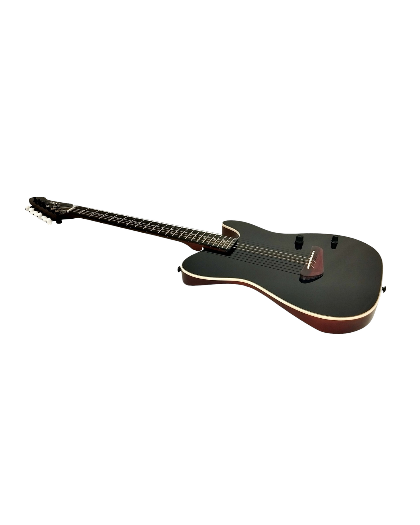 Haze Steel String Piezo Solid Mahogany body HTL Electric Guitar - Black MRE600EQBK