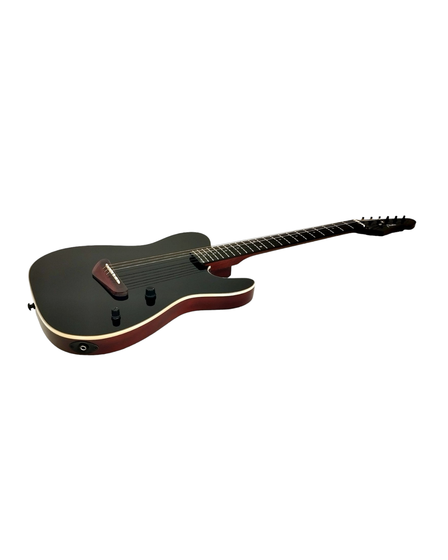 Haze Steel String Piezo Solid Mahogany body HTL Electric Guitar - Black MRE600EQBK