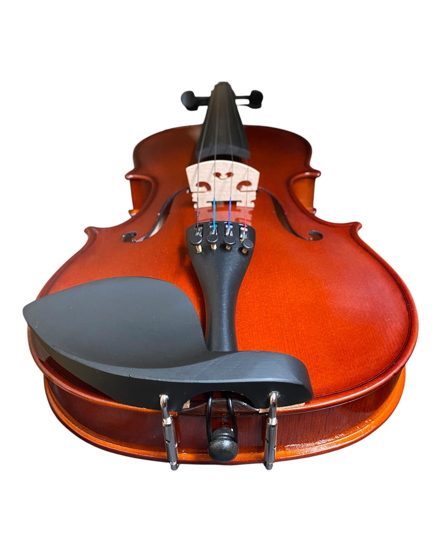 Caraya MV001 Solid Spruce Top 4/4 to 1/16 Size Violin Outfit in Natural Gloss - Beginner Bundle (MV001PK2)