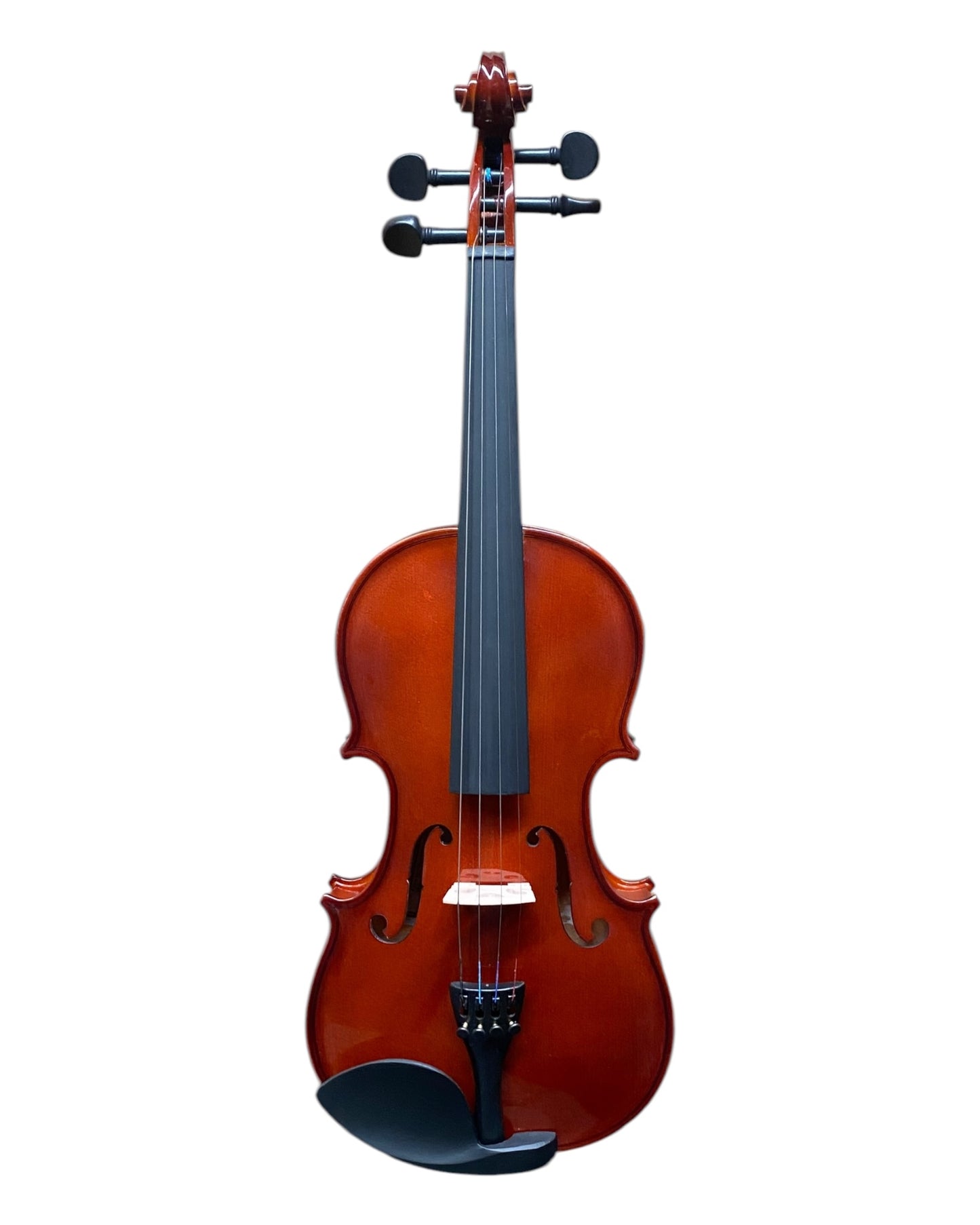 Caraya MV001 Solid Spruce Top 4/4 to 1/16 Size Violin Outfit in Natural Gloss - Beginner Bundle (MV001PK2)