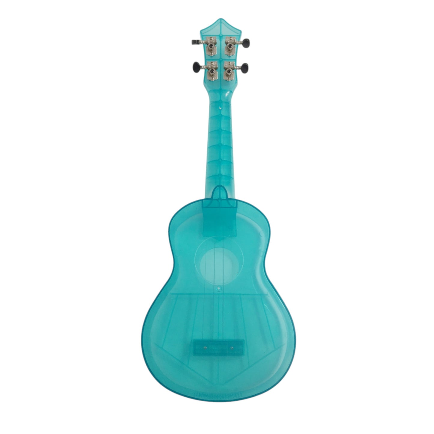 OEM Transparent 15-Fret Soprano Ukulele - Blue/Clear/Pink UK11 + Stand