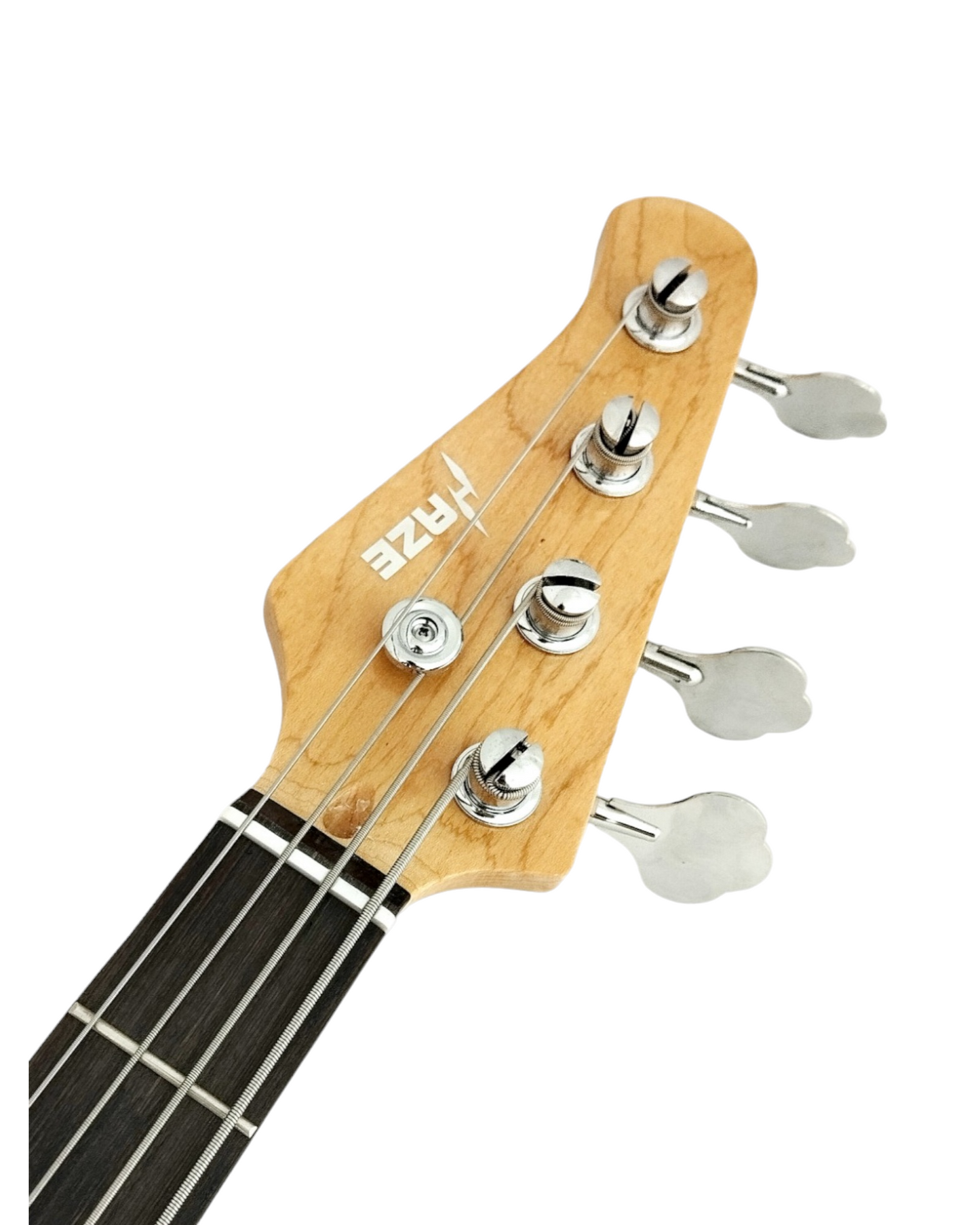 Haze Left Handed Basswood Sunburst Electric Bass Guitar - PB172BSLH with Accessories and Haze CUBEBABY Portable Multifunctional Bass (Optional)