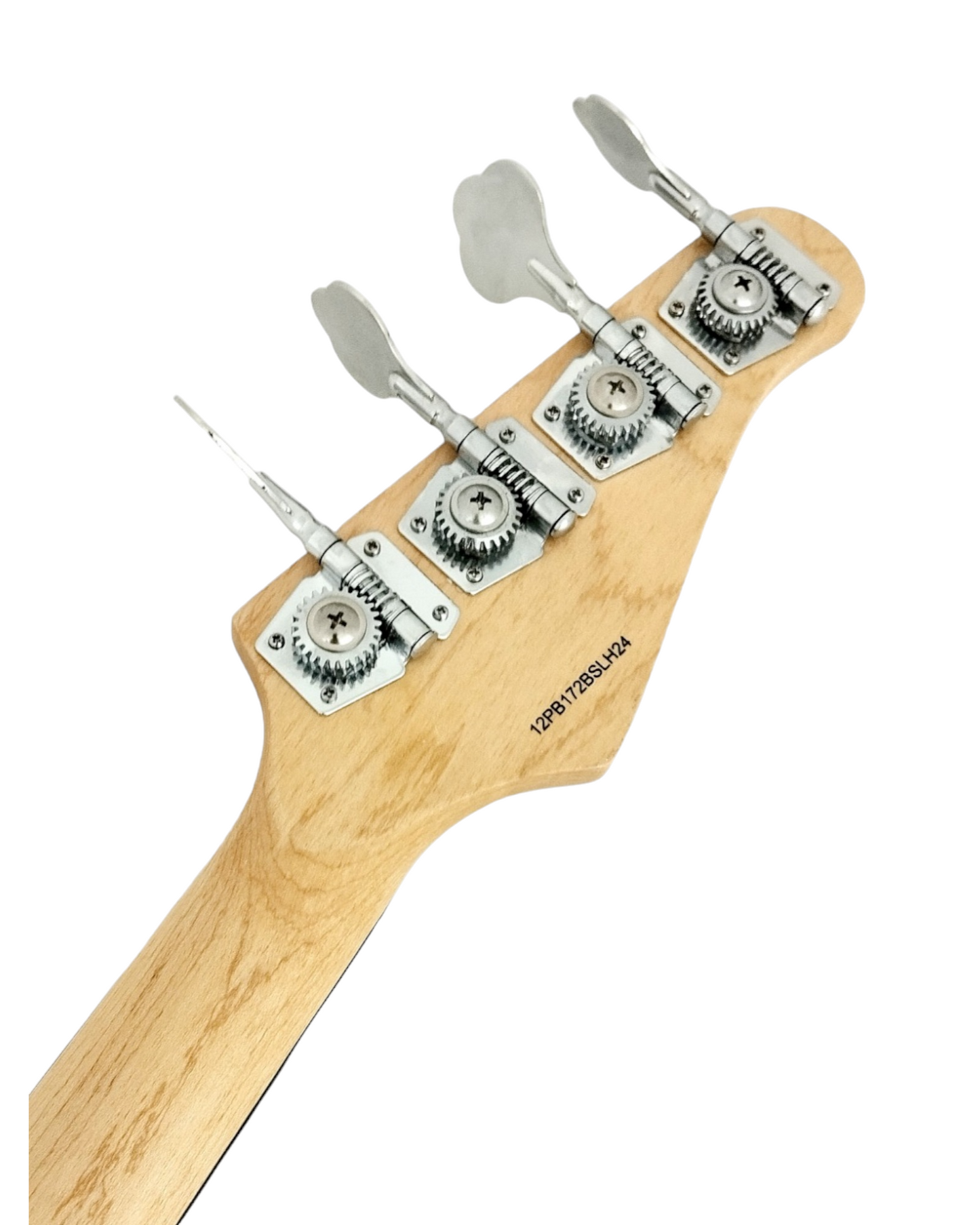 Haze Left Handed Basswood Sunburst Electric Bass Guitar - PB172BSLH with Accessories and Haze CUBEBABY Portable Multifunctional Bass (Optional)