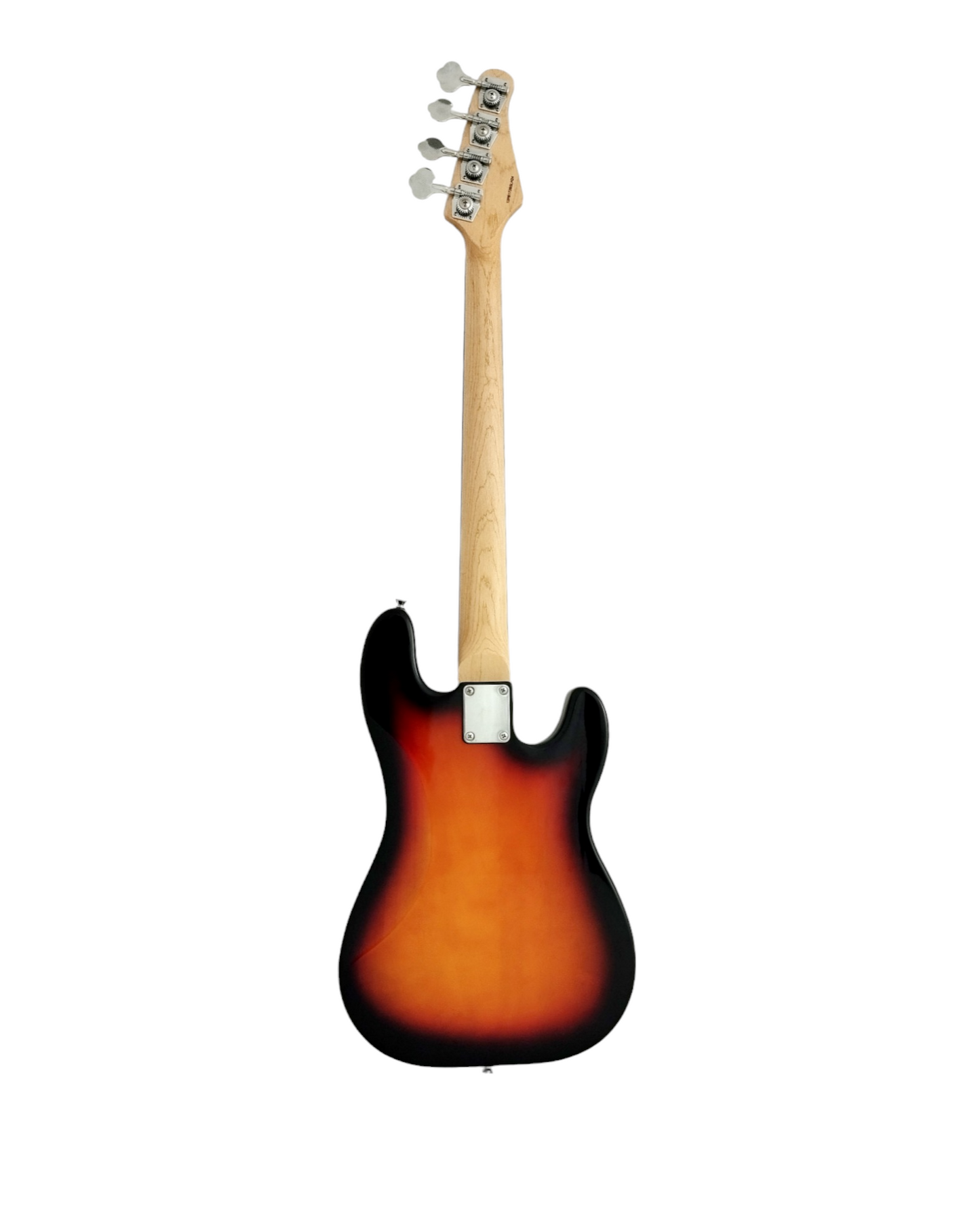 Haze Left Handed Basswood Sunburst Electric Bass Guitar - PB172BSLH with Accessories and Haze CUBEBABY Portable Multifunctional Bass (Optional)