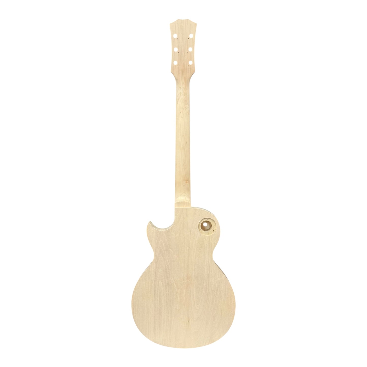 E329DIY Semi-Hollow Basswood Body Maple Set-Neck HLP H-H Electric Guitar DIY Kit - Complete No-Soldering w/ 3-Ply Ebony Trims & Chrome Hardware