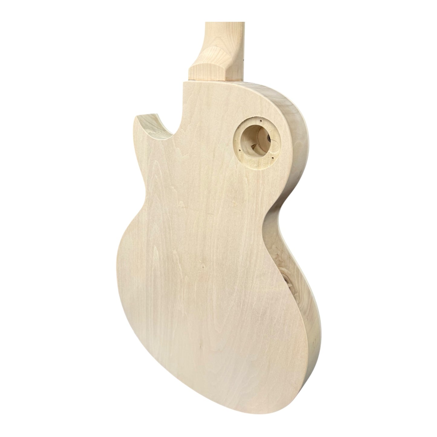 E329DIY Semi-Hollow Basswood Body Maple Set-Neck HLP H-H Electric Guitar DIY Kit - Complete No-Soldering w/ 3-Ply Ebony Trims & Chrome Hardware