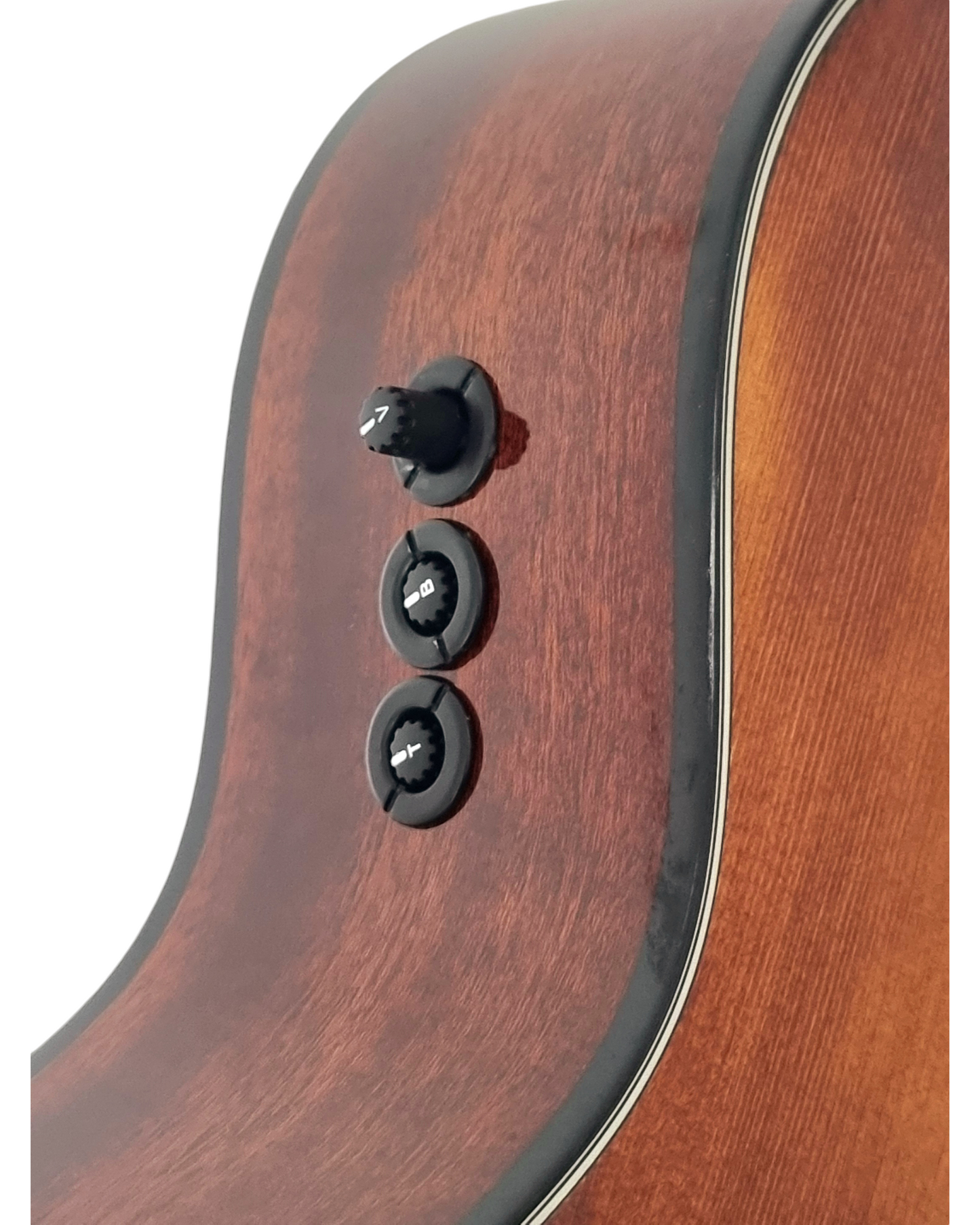 Haze SDG82812CHEQNB Hybrid Acoustic – Electric 12 string Guitars Humbucker Saddle Height Adjustable - Brown