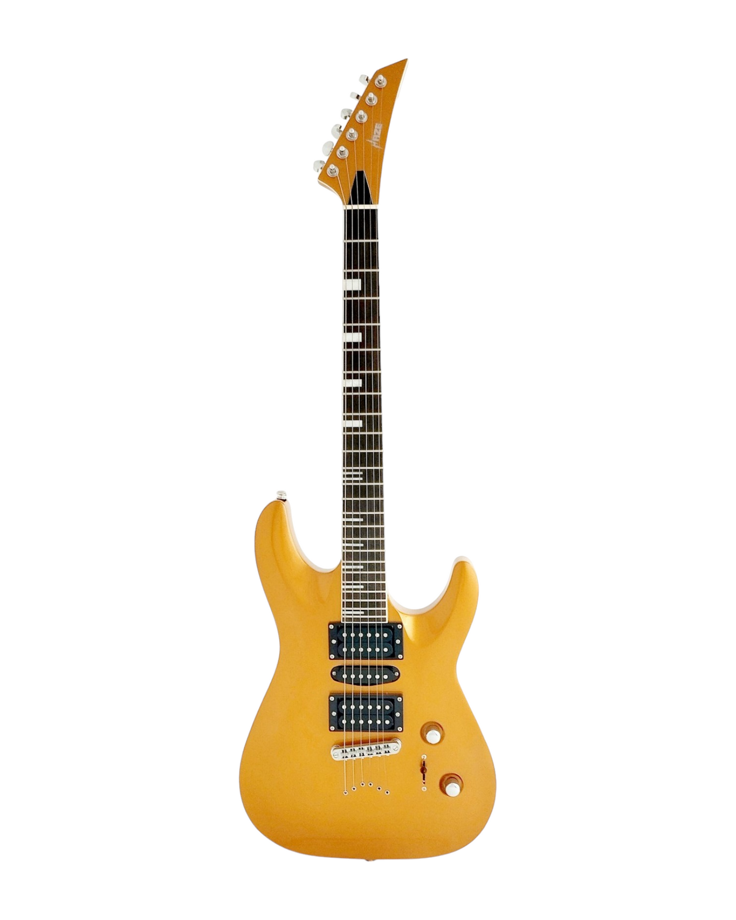 Haze Neck-Thru HSH String-Thru HAX Electric Guitar - Gold SEG258GD