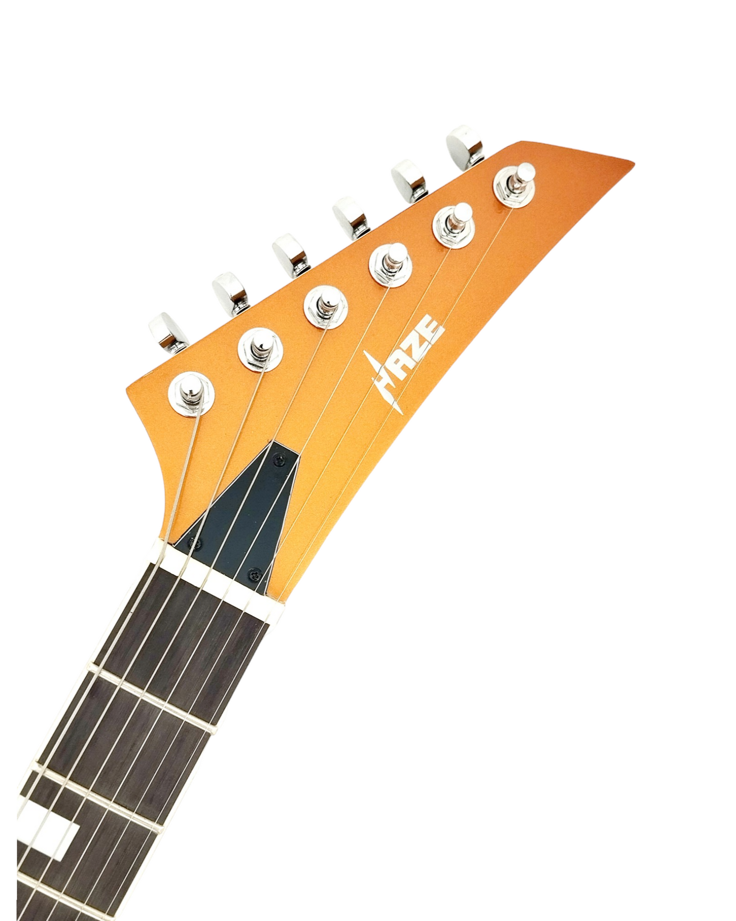 Haze Neck-Thru HSH String-Thru HAX Electric Guitar - Gold SEG258GD