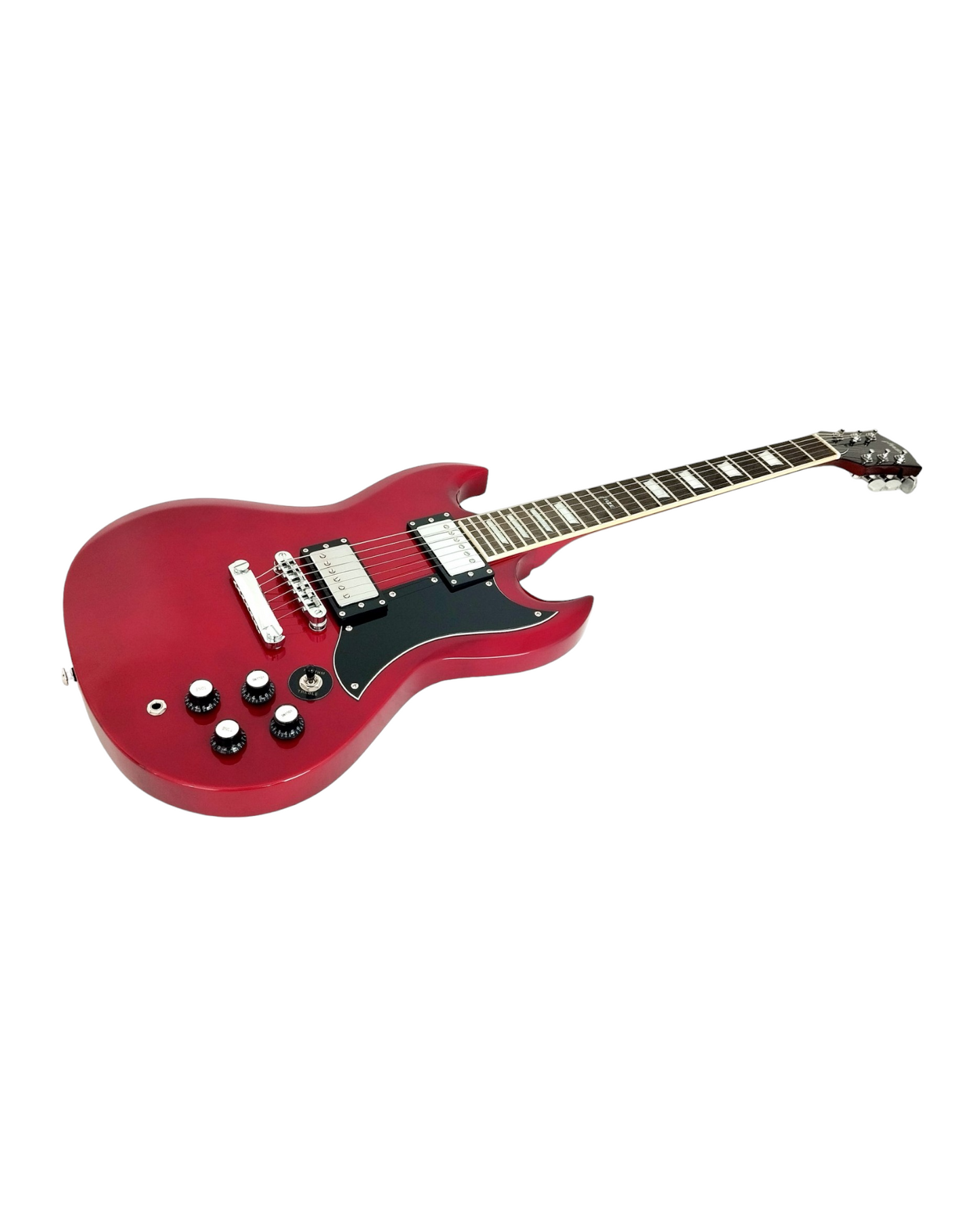 Haze Poplar body, Rosewood Fingerboard Neck-Thru HSG Electric Guitar - Red SEG275TR with Accessories and 10W Amp. (Optional)