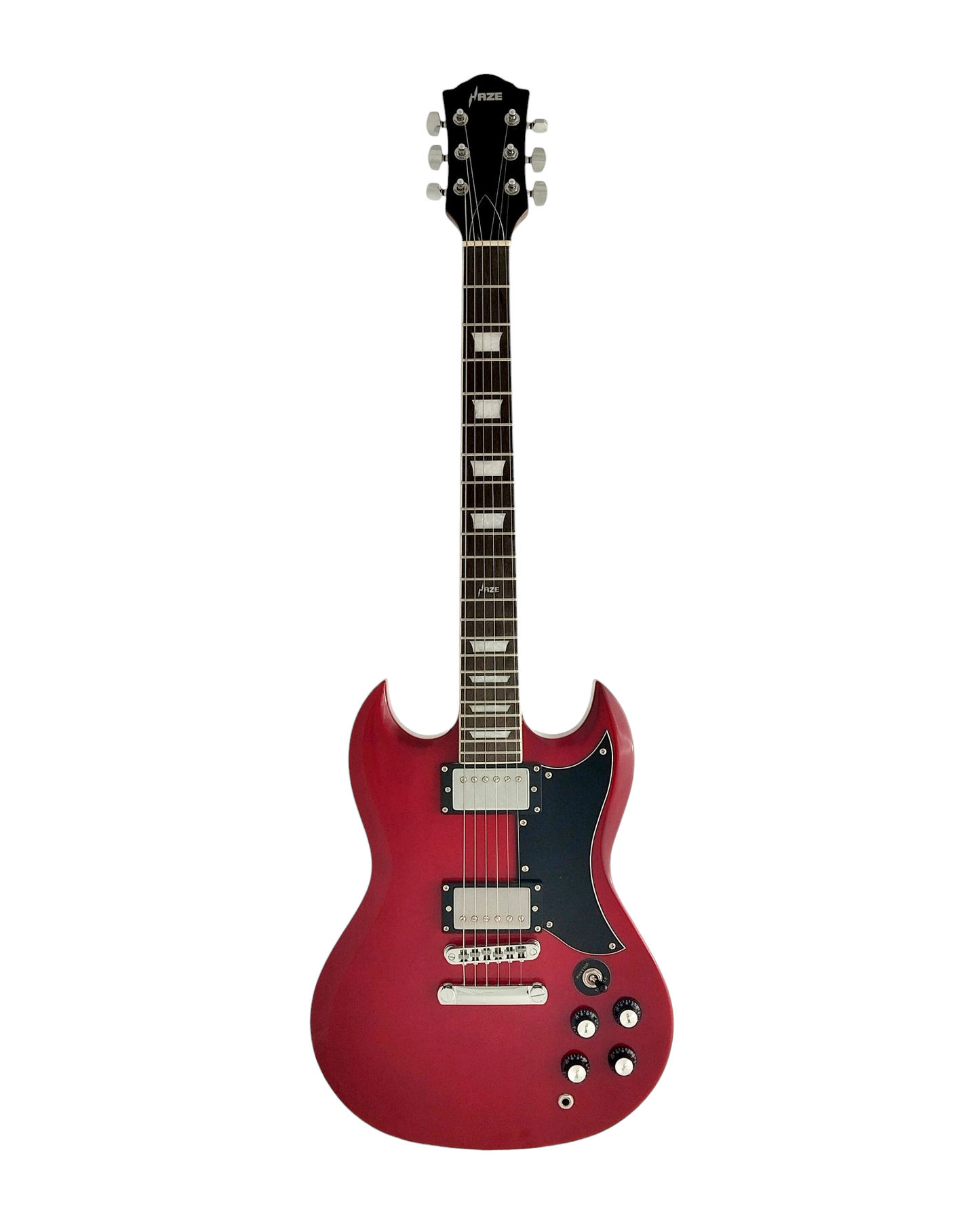 Haze Poplar body, Rosewood Fingerboard Neck-Thru HSG Electric Guitar - Red SEG275TR with Accessories and 10W Amp. (Optional)