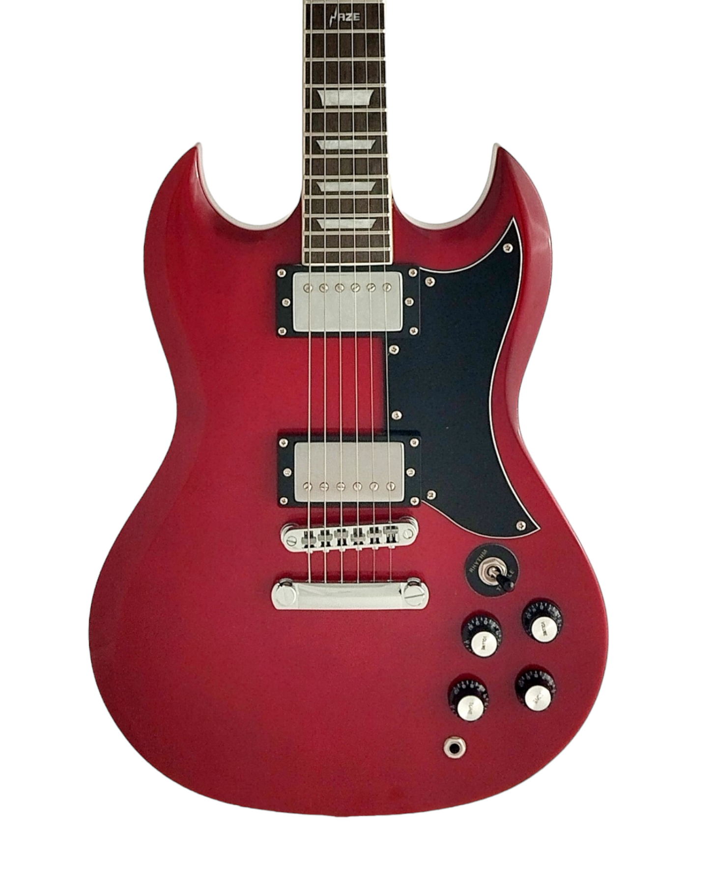 Haze Poplar body, Rosewood Fingerboard Neck-Thru HSG Electric Guitar - Red SEG275TR with Accessories and 10W Amp. (Optional)