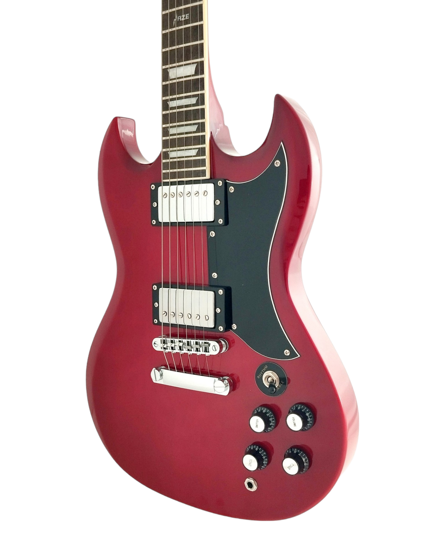 Haze Poplar body, Rosewood Fingerboard Neck-Thru HSG Electric Guitar - Red SEG275TR with Accessories and 10W Amp. (Optional)