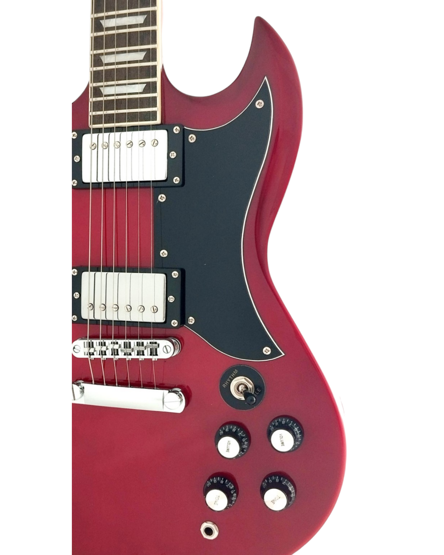 Haze Poplar body, Rosewood Fingerboard Neck-Thru HSG Electric Guitar - Red SEG275TR with Accessories and 10W Amp. (Optional)
