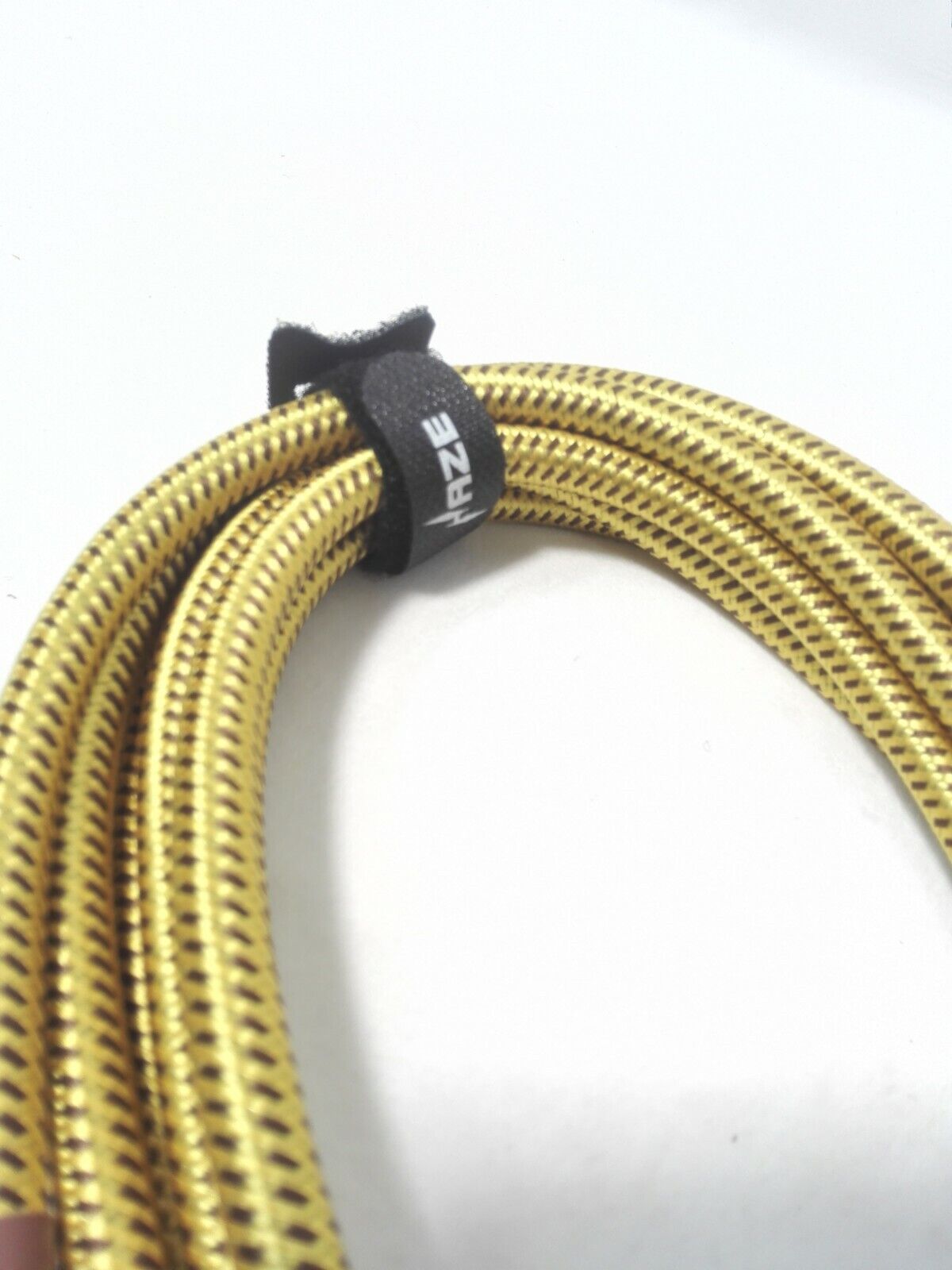 Haze Tour Grade Braided Tweed Guitar/Instrument Cable/Lead,3m,6m,10m,15m Yellow+Brown SFJJ-001