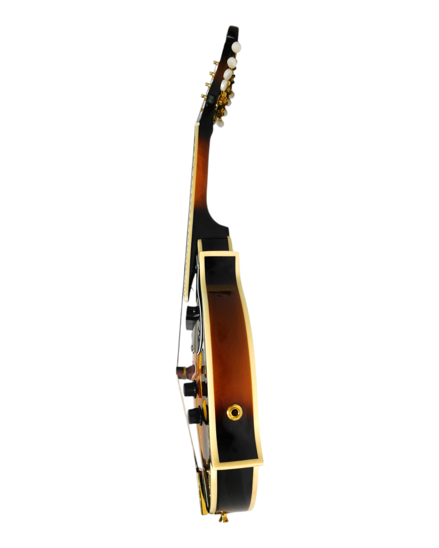 Caraya Solid Spruce Top F-Style Acoustic-Electric Mandolin in Sunburst w/ Accessories & Lockable Hardcase (Optional) - SMA008EQVS