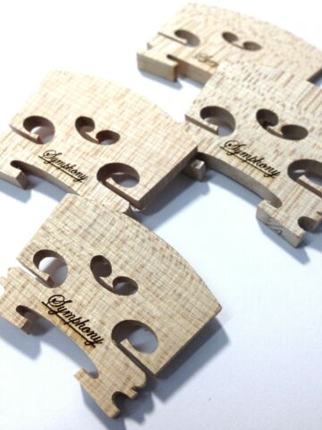 Symphony 1/4, 1/2, 3/4, 4/4 Maple Wood Violin Bridge. SVB12