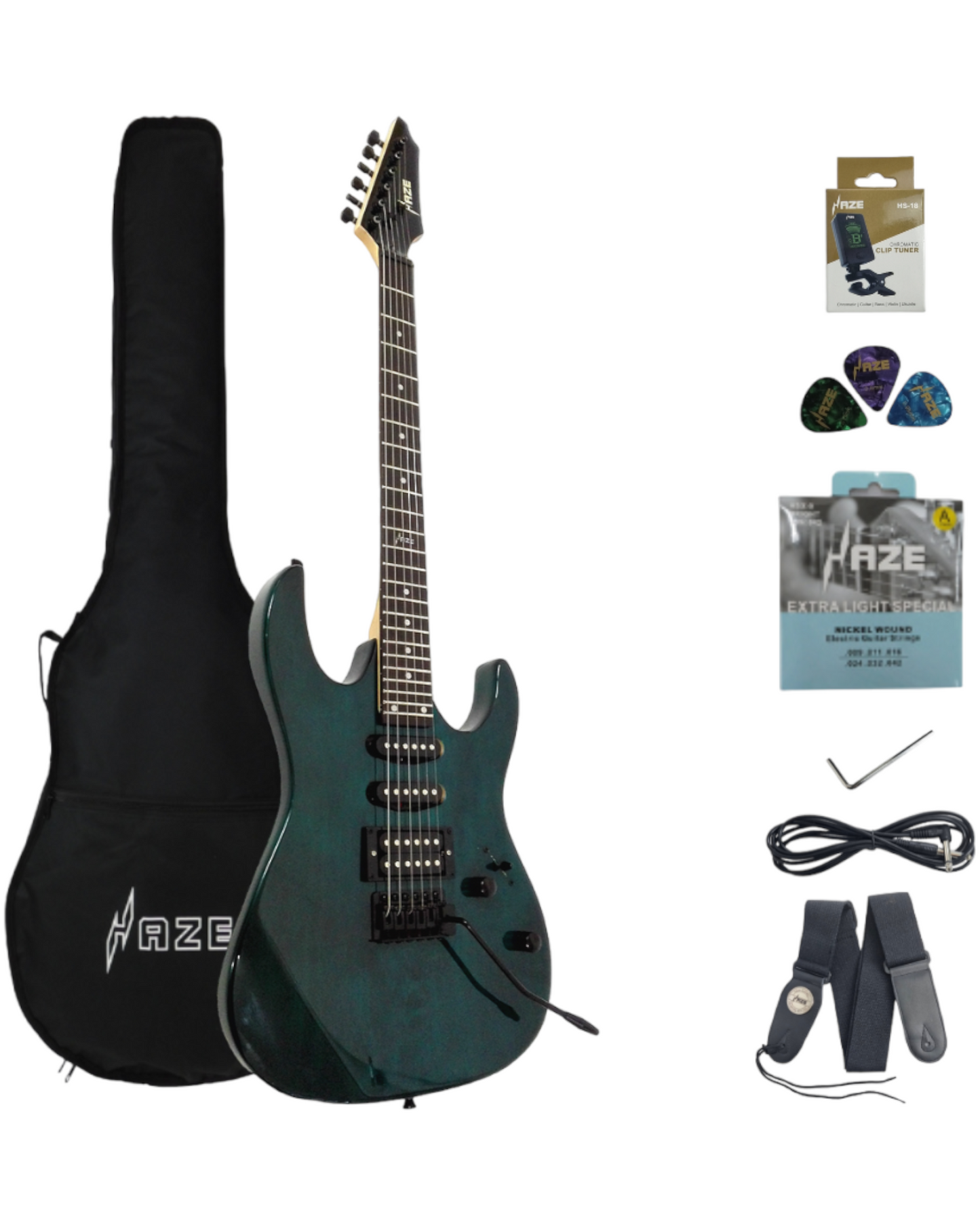 Haze Maple Neck HSH Tremolo HRG Electric Guitar - Blue SEGLG4DBL