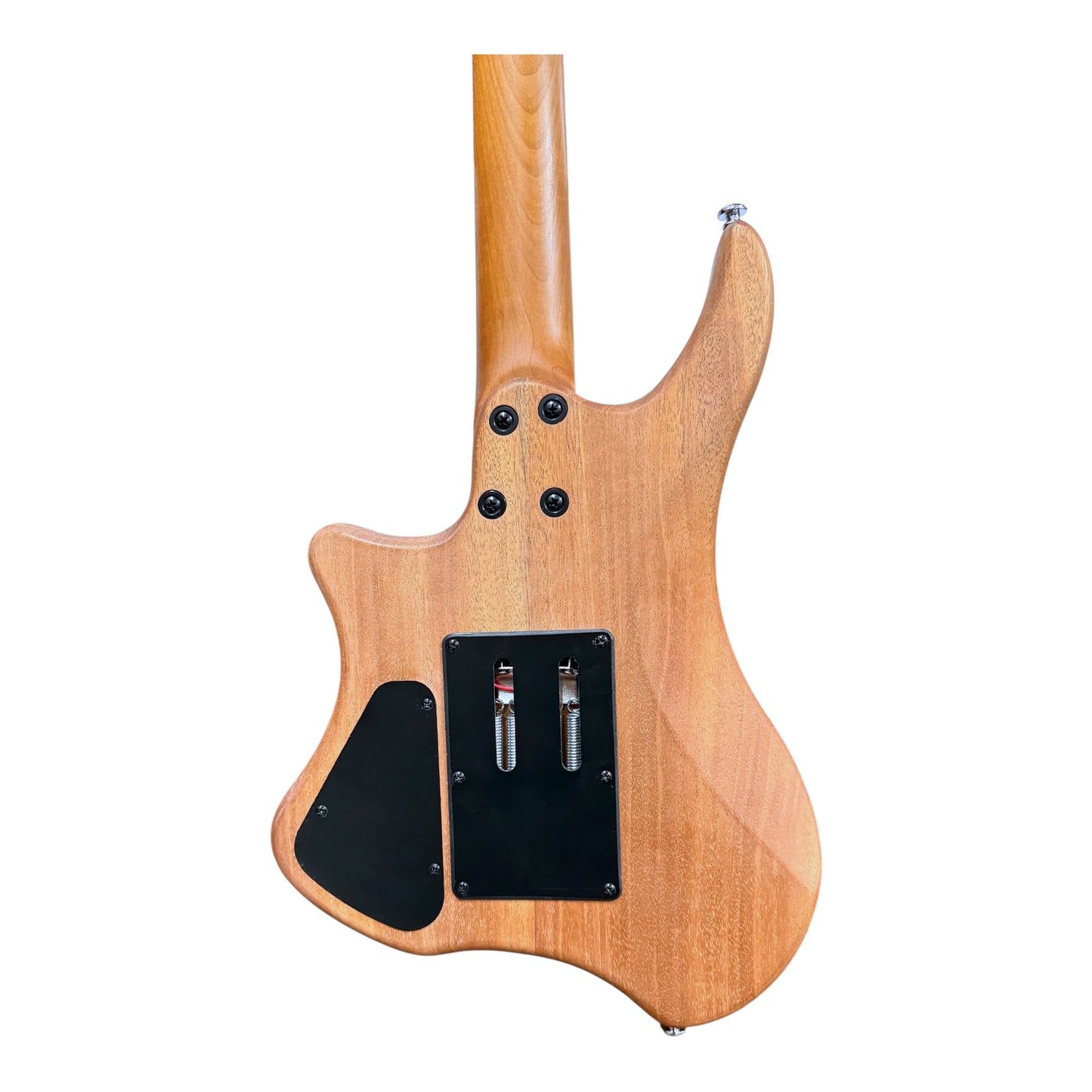 Haze HZHL1AN Headless Tremolo HH Solid Mahogany HHL Electric Guitar - Natural Matte