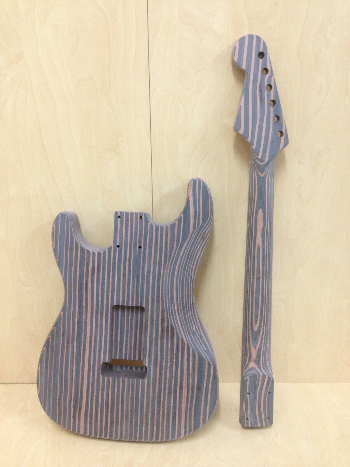 DKE500ST No-Soldering Electric Guitar DIY,Loaded PickGuard,All Technical ZebraWood