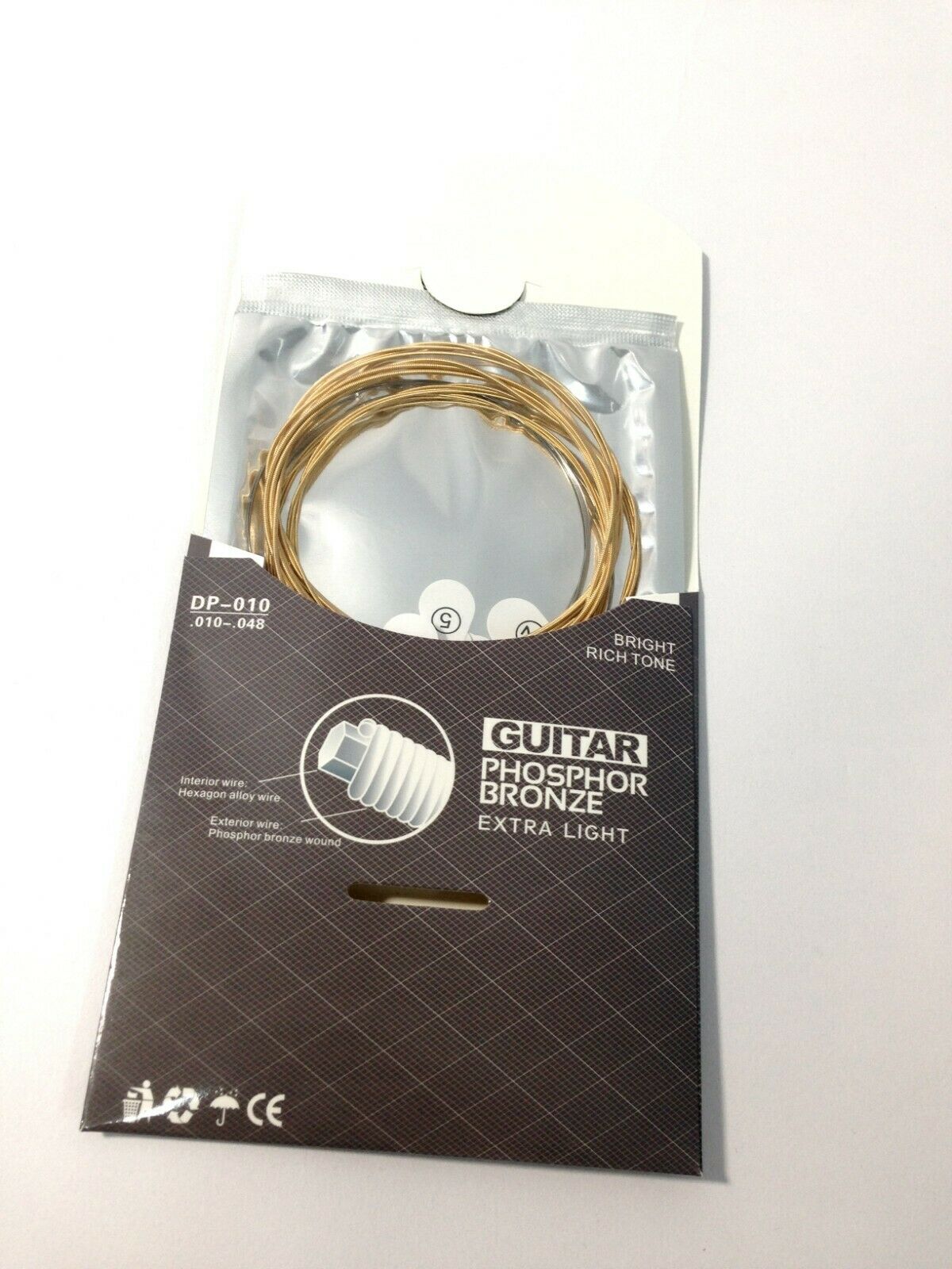 Haze DP010 Acoustic Guitar Strings - Extra Light + 3 Picks