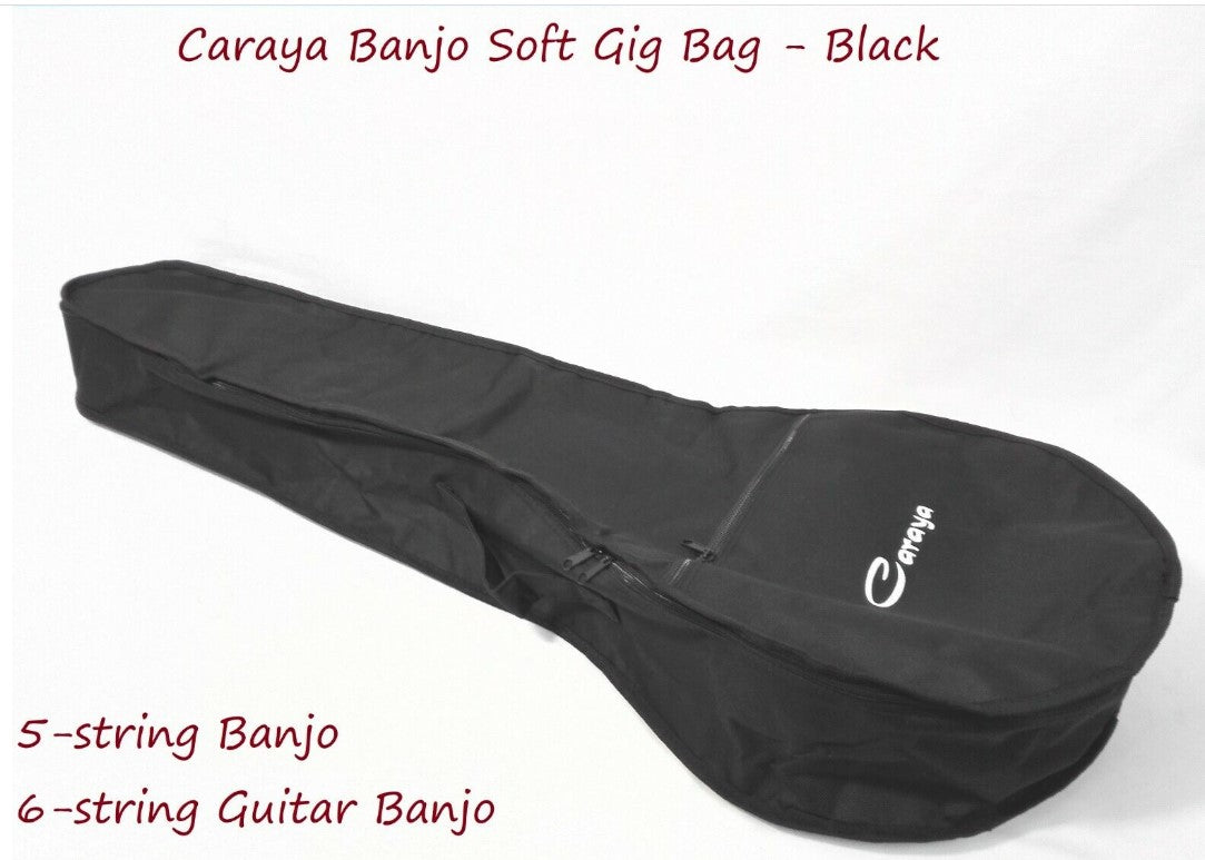Brand New Caraya Soft Banjo Bag for 5-String,6-String Banjo w/Backpack Straps