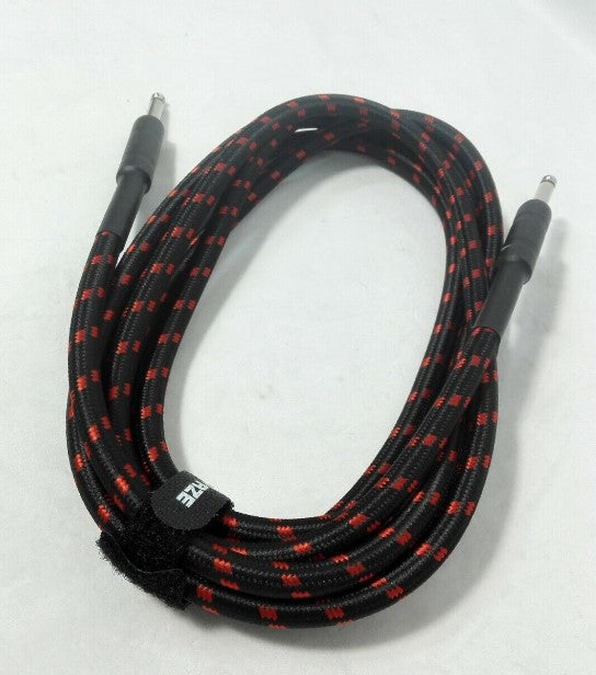 Haze Tour Grade Braided Tweed Guitar/Instrument Cable/Lead,3m,6m,10m,15m Bk+Rd