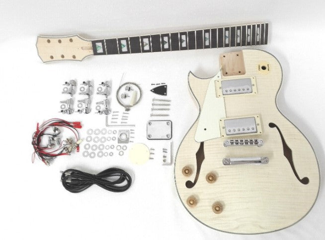 Left Handed Haze 239ADIYPBLH Left-Handed Semi-Hollow Electric Guitar DIY -E239PBDIYLHBBB2