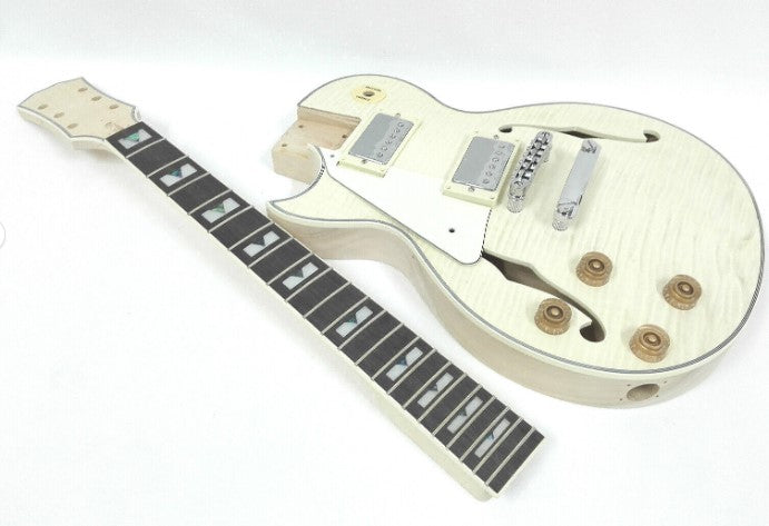 Left Handed Haze 239ADIYPBLH Left-Handed Semi-Hollow Electric Guitar DIY -E239PBDIYLHBBB2