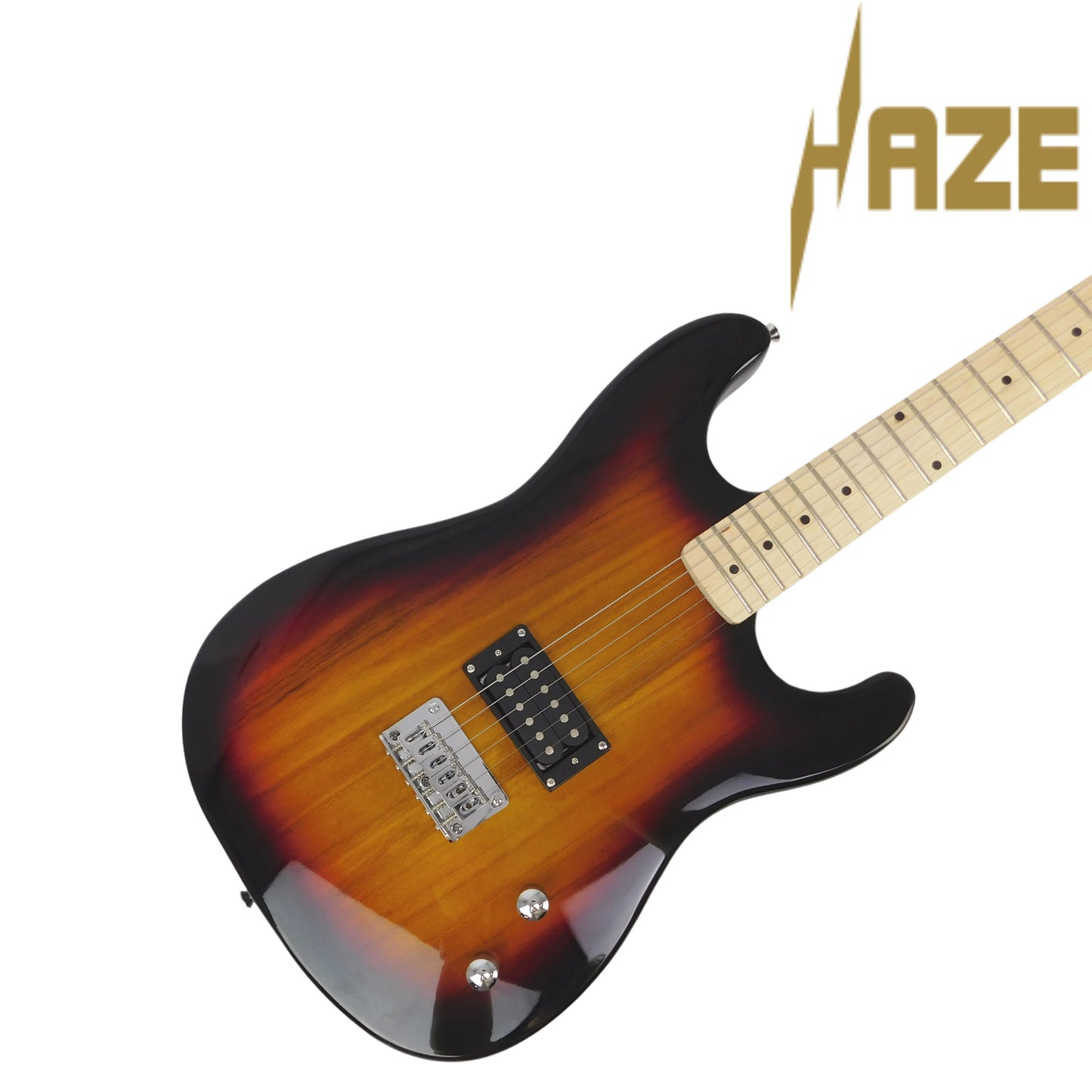Haze HST Electric Guitar - Vintageburst, Available in 4/4 and 3/4 Sizes