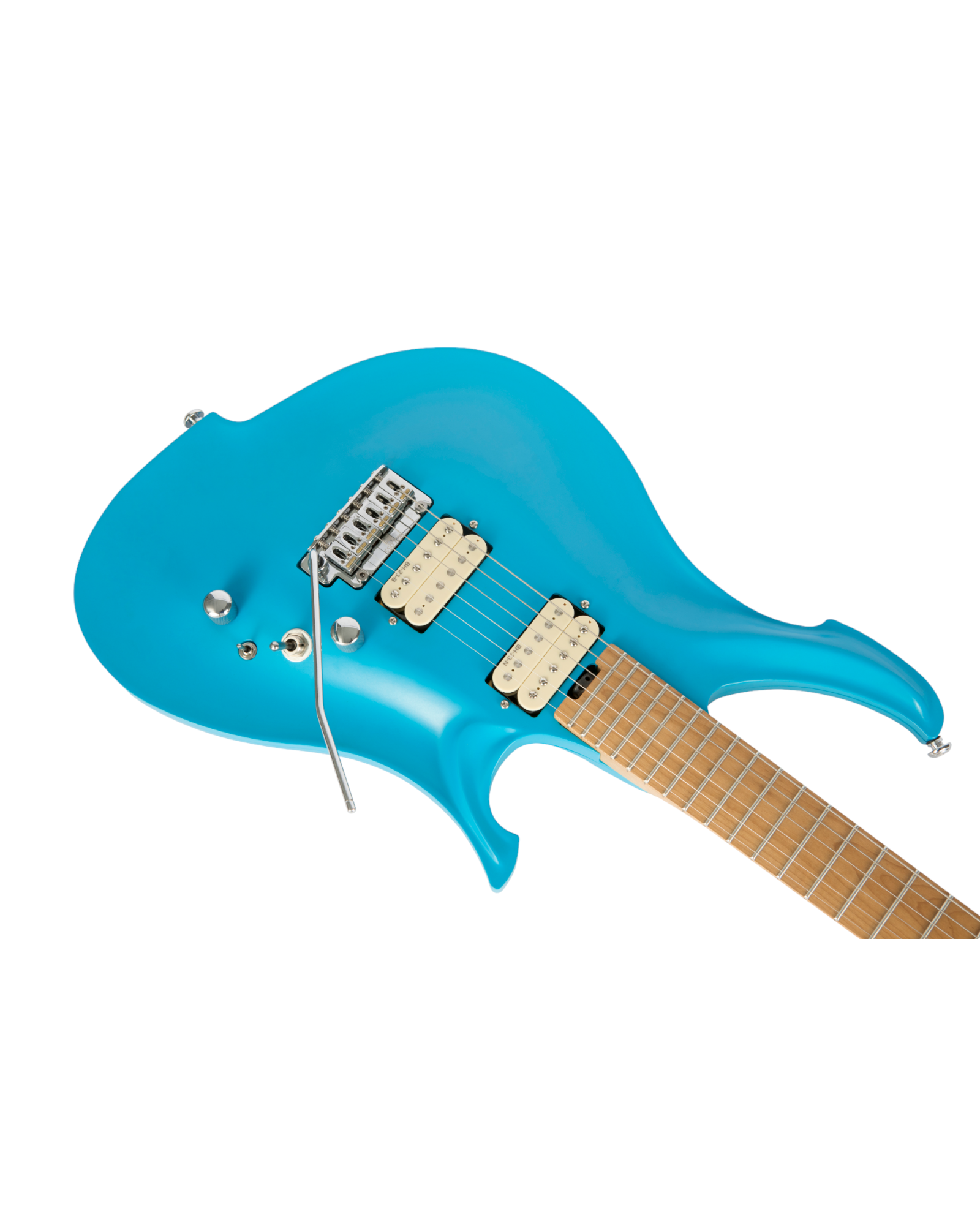 Koloss GT45P Electric Guitar with Chambered Aluminum Body - Black/White/Blue/Natural