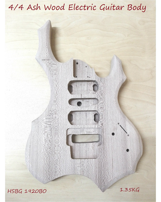 HSBG1920BO Solid Ashwood Electric Guitar Body, Pre-Drilled, Polished