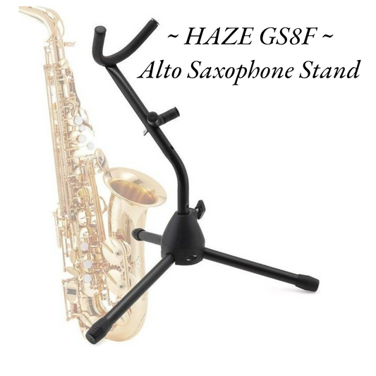 Haze GS8F Lightweight Tubular Metal Alto Saxophone Stand w/ Foldable Tripod Legs