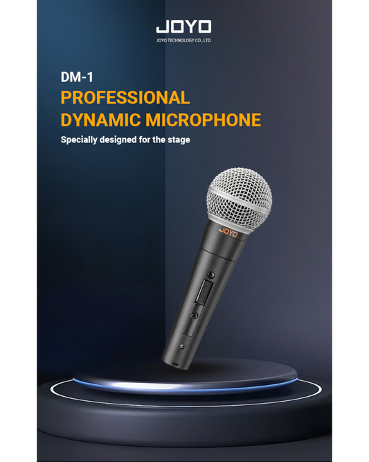 Joyo Professional Dynamic Vocal XLR Microphone w/ 5m Microphone Cable & Hard Carry Case - DM1