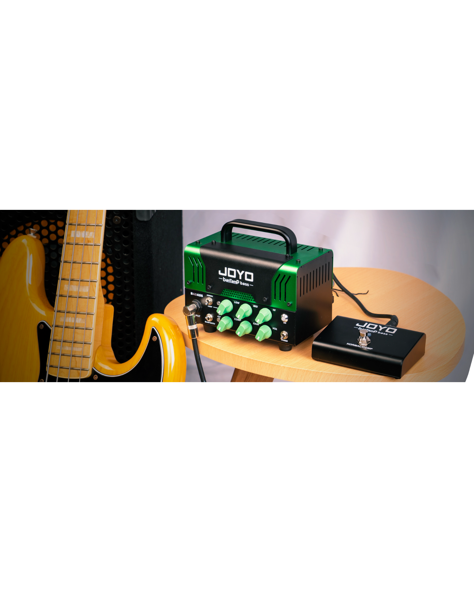 Joyo BadASS BanTamP Bass Hybrid Tube Amp Head w/ Included Footswitch & 3-Band EQ - BADASS