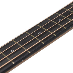 Haze 37" Solid Mahogany Top Height Adjustable Saddle Acoustic Bass Guitar - Natural HZMINISEBMH