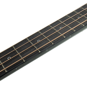 Haze 37" Solid Sitka Top Height Adjustable Saddle Acoustic Bass Guitar - Black HZMINISEBSPBK
