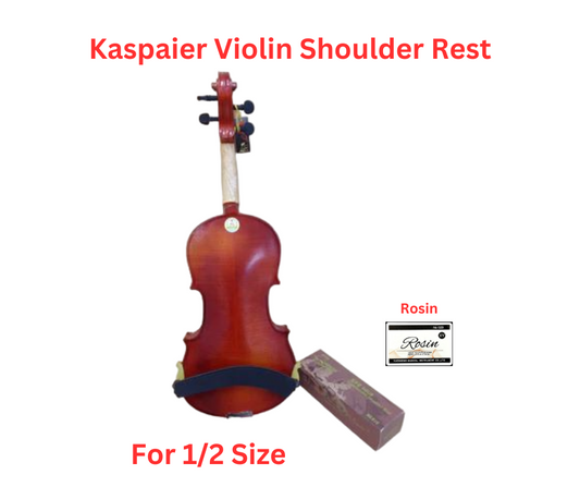 Kapaier KPE520 Economy Model Violin Adjustable Shoulder Rest - 1/2 with Rosin