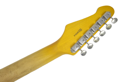 Haze Scalloped Fretboard Tremolo Relic Electric Guitar - Yellow