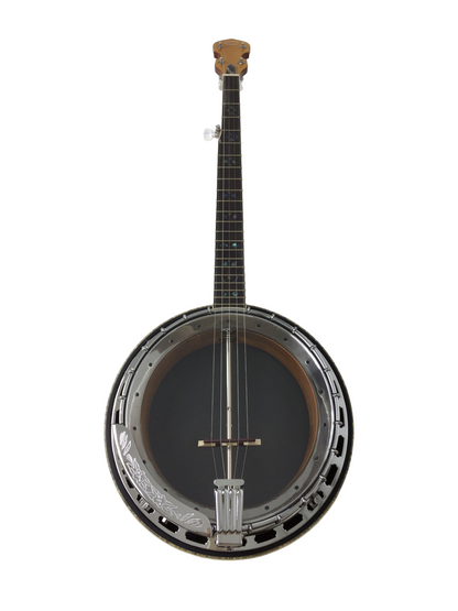 Caraya 5-String Clear Top Resonator Banjo - Tobacco Flame Maple BJ009A