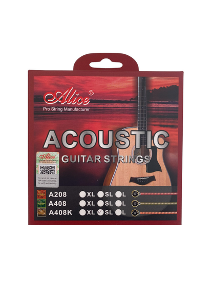 Alice A408KSL Acoustic Guitar Strings Light Stainless Steel Anti-rust