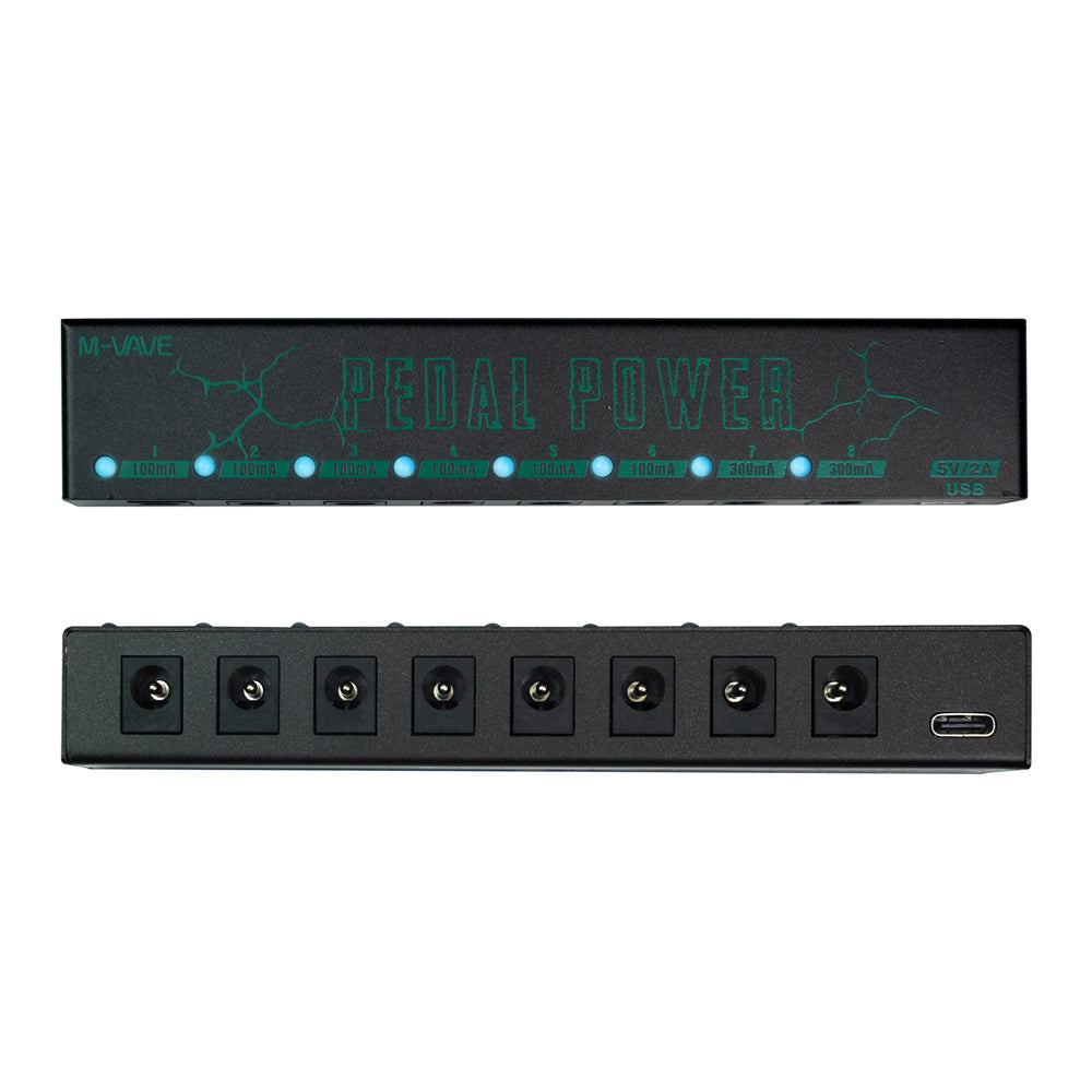 M VAVE PP008 Guitar Pedal Power Supply 8 isolated 9V DC outputs with type-C